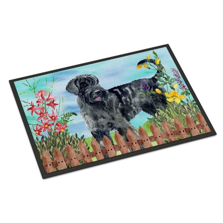 Carolines Treasures Giant Schnauzer Spring Indoor or Outdoor Mat - 18 x 27 in. CK1222MAT